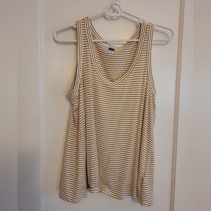 Old Navy Striped V-Neck Luxe Tank Top